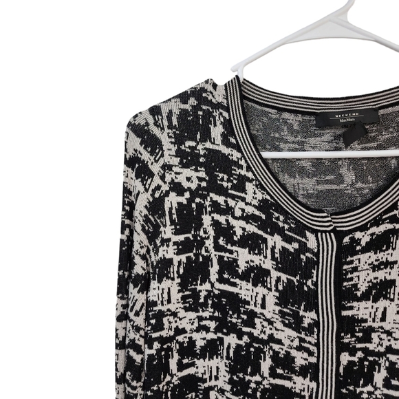 Weekend Max Mara Women's Abstract Jacquard Knit Cardigan Sweater - Picture 2 of 4